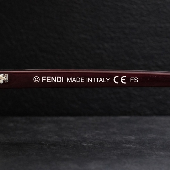 Fendi FF0256 Acetate Eyeglasses Burgundy Ivory 52-18-140 New Authentic main image 6